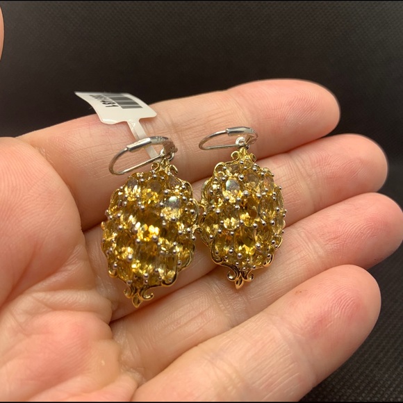 BRAZILIAN CITRINE EARRINGS AND PENDANT. - Picture 4 of 6